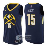 Camiseta Nuggets Nikola Jokic Ciudad 2017-18 Azul