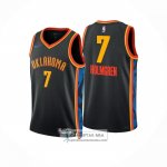 Camiseta Oklahoma City Thunder Chet Holmgren NO 7 Ciudad 2024-25 Negro