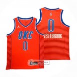 Camiseta Oklahoma City Thunder Russell Westbrook NO 0 Statement 2021 Naranja