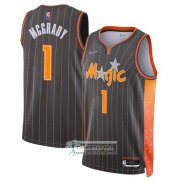 Camiseta Orlando Magic Tracy Mcgrady NO 1 Ciudad 2021-22 Marron