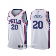 Camiseta Philadelphia 76ers Alec Burks Association Blanco