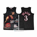 Camiseta Philadelphia 76ers Allen Iverson NO 3 Mitchell & Ness 2000-01 Negro