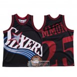 Camiseta Philadelphia 76ers Ben Simmons Mitchell & Ness Big Face Negro