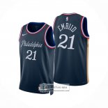 Camiseta Philadelphia 76ers Joel Embiid NO 21 Ciudad 2025-26 Azul