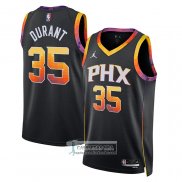 Camiseta Phoenix Suns Kevin Durant NO 35 Statement 2022-23 Negro