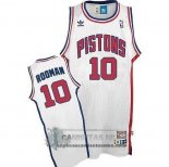 Camiseta Retro Pistons Rooman Blanco
