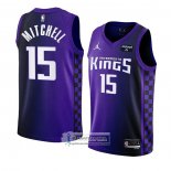 Camiseta Sacramento Kings Davion Mitchell NO 15 Statement 2023-24 Violeta