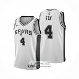 Camiseta San Antonio Spurs DeAaron Fox NO 4 Statement 2024-25 Gris