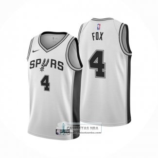 Camiseta San Antonio Spurs DeAaron Fox NO 4 Statement 2024-25 Gris