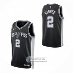 Camiseta San Antonio Spurs Dylan Harper NO 2 Icon 2025-26 Negro