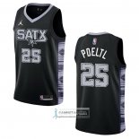 Camiseta San Antonio Spurs Jakob Poeltl NO 25 Statement 2022-23 Negro