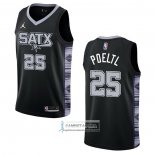 Camiseta San Antonio Spurs Jakob Poeltl NO 25 Statement 2022-23 Negro
