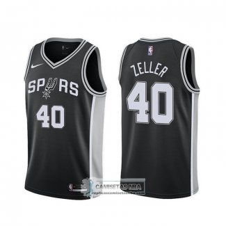 Camiseta San Antonio Spurs Tyler Zeller Icon Negro