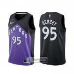Camiseta Toronto Raptors DeAndre Bembry Earned 2020-21 Negro Violeta