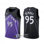 Camiseta Toronto Raptors DeAndre Bembry Earned 2020-21 Negro Violeta