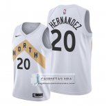 Camiseta Toronto Raptors Dewan Hernandez Ciudad Blanco