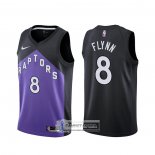 Camiseta Toronto Raptors Malachi Flynn Earned 2020-21 Negro Violeta