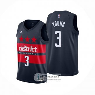 Camiseta Washington Wizards Trae Young NO 3 Statement 2025-26 Azul