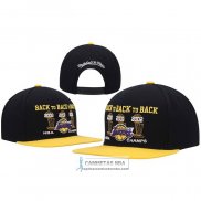 Gorra Los Angeles Lakers Back-to-Back-to-Back NBA Champions Negro