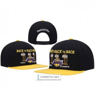 Gorra Los Angeles Lakers Back-to-Back-to-Back NBA Champions Negro