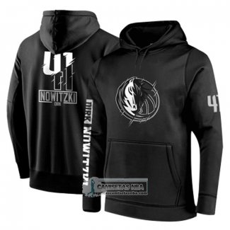 Sudaderas con Capucha Dallas Mavericks Dirk Nowitzki Negro