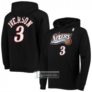 Sudaderas con Capucha Philadelphia 76ers Allen Iverson Negro