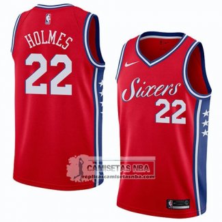 Camiseta 76ers Richaun Holmes Statement 2018 Rojo