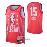 Camiseta All Star 2022 Denver Nuggets Nikola Jokic NO 15 Granate