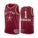 Camiseta All Star 2024 San Antonio Spurs Victor Wembanyama NO 1 Rojo