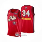 Camiseta All Star 2025 Milwaukee Bucks Giannis Antetokounmpo NO 34 Rojo