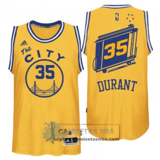 Camiseta Autentico Warriors Durant Amarillo