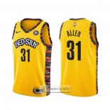 Camiseta Brooklyn Nets Jarrett Allen Ciudad 2020-21 Amarillo