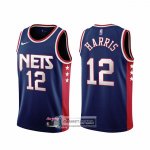Camiseta Brooklyn Nets Joe Harris NO 12 Ciudad 2021-22 Azul