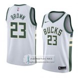 Camiseta Bucks Sterling Brown Association 2018 Blanco