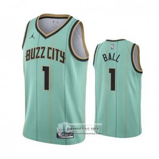 Camiseta Charlotte Hornets LaMelo Ball NO 1 Ciudad Verde