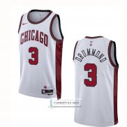 Camiseta Chicago Bulls Andre Drummond NO 3 Ciudad 2022-23 Blanco