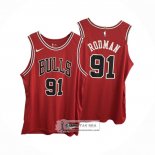 Camiseta Chicago Bulls Dennis Rodman NO 91 Icon Autentico Rojo