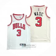 Camiseta Chicago Bulls Dwyane Wade NO 3 Association 2021 Blanco