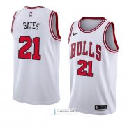 Camiseta Chicago Bulls Kaiser Gates Association 2018 Blanco