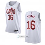 Camiseta Cleveland Cavaliers Cedi Osman NO 16 Association 2022-23 Blanco