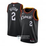 Camiseta Cleveland Cavaliers Collin Sexton Ciudad 2020-21 Negro