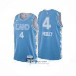 Camiseta Cleveland Cavaliers Evan Mobley NO 4 Ciudad 2024-25 Azul