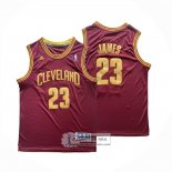 Camiseta Cleveland Cavaliers LeBron James NO 23 Rojo