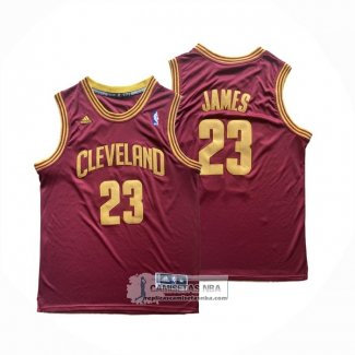 Camiseta Cleveland Cavaliers LeBron James NO 23 Rojo