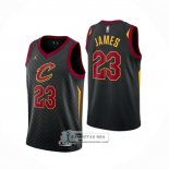 Camiseta Cleveland Cavaliers LeBron James NO 23 Statement 2020-21 Negro