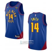 Camiseta Denver Nuggets Ish Smith NO 14 Statement 2022-23 Azul