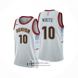 Camiseta Denver Nuggets Jack White NO 10 Ciudad 2022-23 Blanco