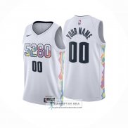 Camiseta Denver Nuggets Personalizada Ciudad 2024-25 Blanco