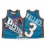Camiseta Detroit Pistons Ben Wallace Mitchell & Ness Big Face Azul
