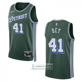 Camiseta Detroit Pistons Saddiq Bey NO 41 Ciudad 2022-23 Verde